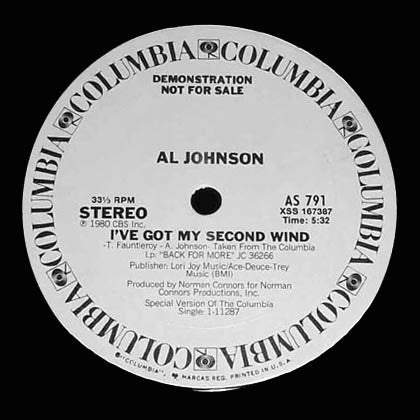 Al Johnson : I've Got My Second Wind (12",33 ⅓ RPM,Promo)
