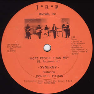 Synergy (24) Featuring Donnell Pitman : More People Than Me (12",33 ⅓ RPM)