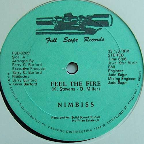 Nimbiss : Feel The Fire (12",33 ⅓ RPM,Stereo)